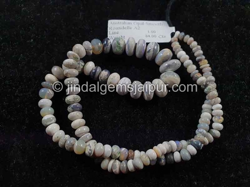 Australian Opal Smooth Roundelle Beads