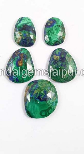 Azurite Malachite Rose Cut Slices