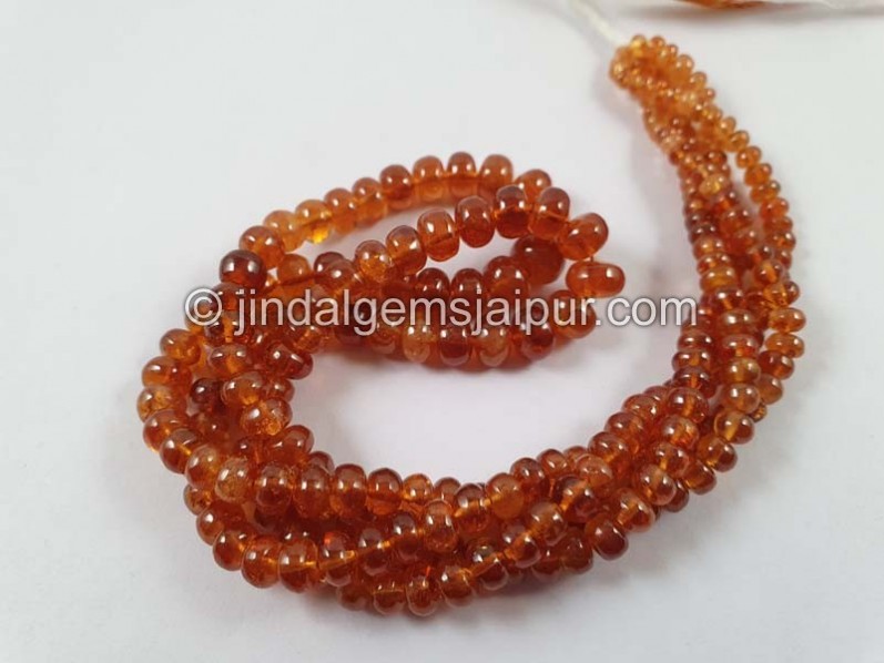 Mandarin Garnet Smooth Roundelle Beads