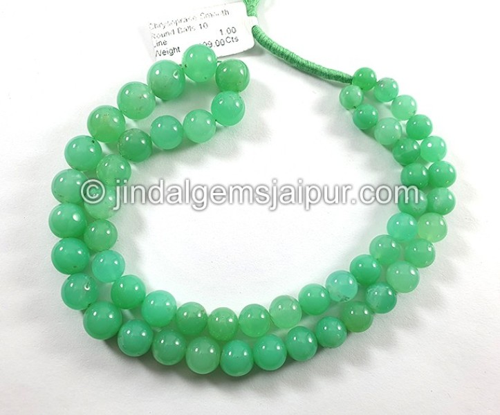 Chrysoprase Smooth Round Balls Shape Beads
