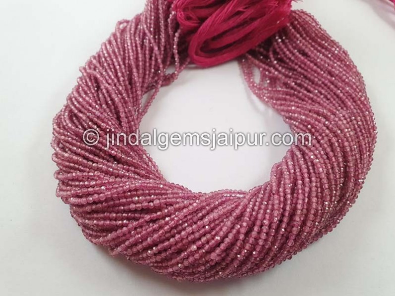 Rubellite Tourmaline Micro Cut Round Beads