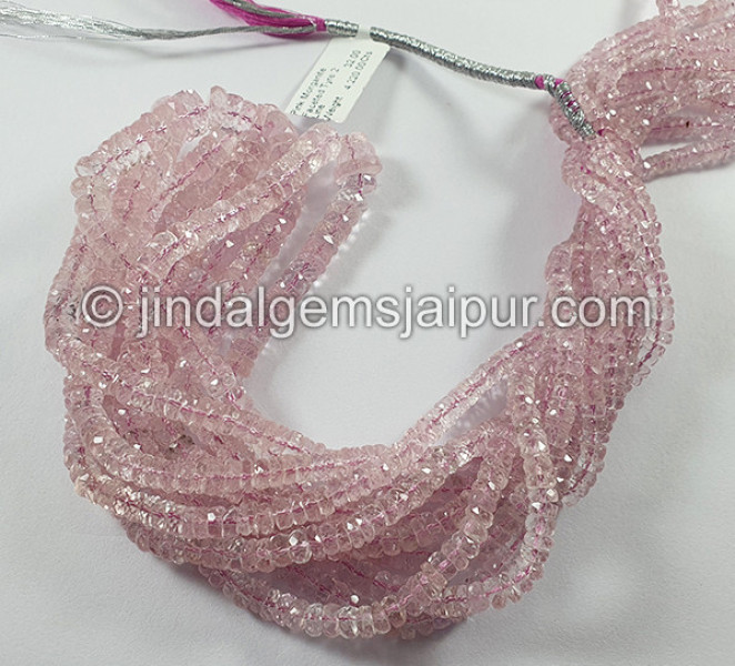 Pink Morganite Faceted Tyre Shape Beads