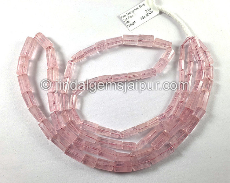 Pink Morganite Pipe Shape Beads