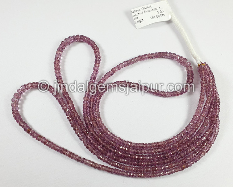 Malaya Garnet Or Dragon Garnet Faceted Roundelle Shape Beads