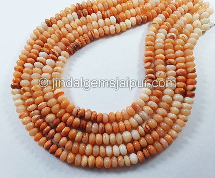 Multi Opal Smooth Roundelle Shape Beads