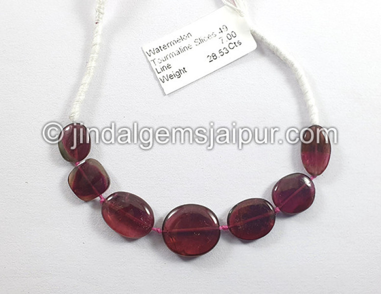 Watermelon Tourmaline Smooth Slices