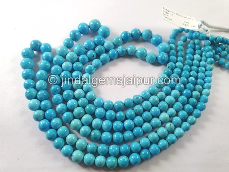 Turquoise Arizona Smooth Balls Beads