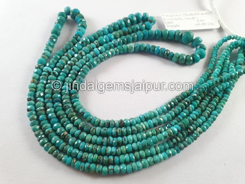 Turquoise Faceted Roundelle Shape Beads