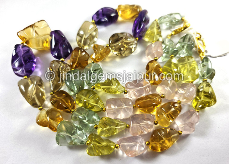 Multi Stone Smooth Irregular Nuggets Shape Beads