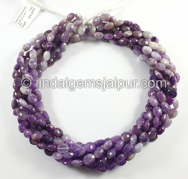 Purple Hackmanite Shaded Faceted Oval Shape Beads