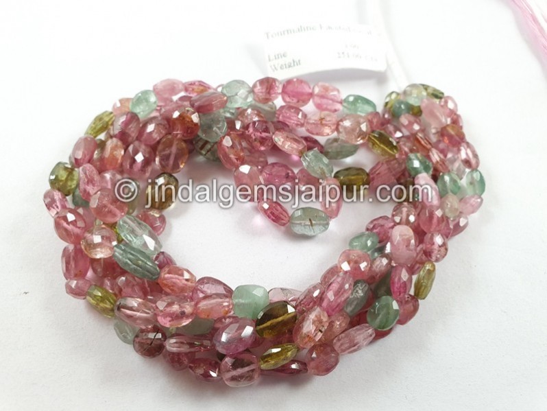 Tourmaline Faceted Oval Beads