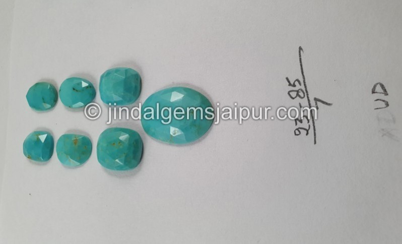 Turquoise Rose Cut Slices