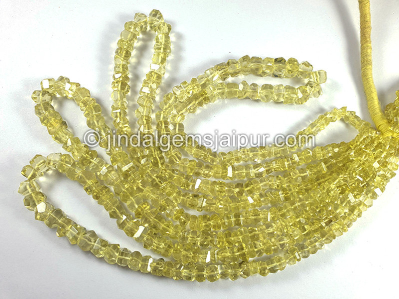 Lemon Quartz Irregular Roundelle Shape Beads