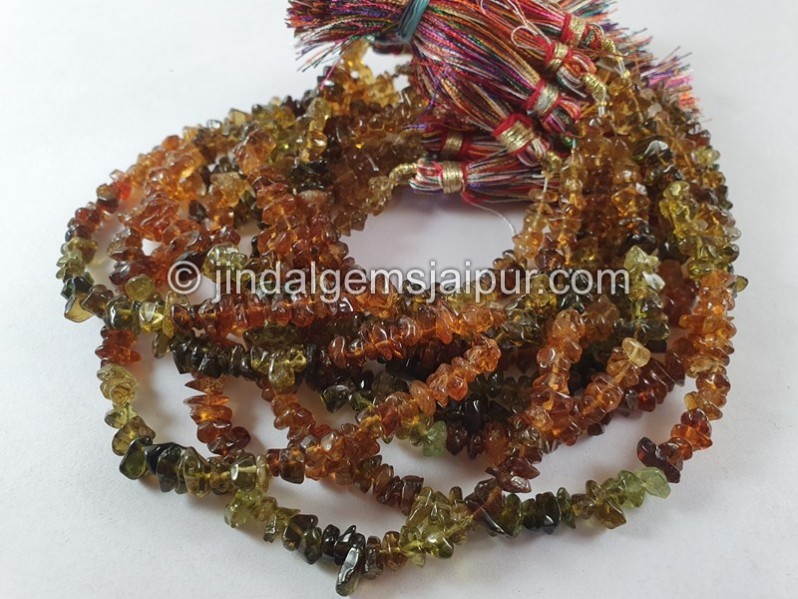 Tourmaline Petrol Smooth Chips Beads