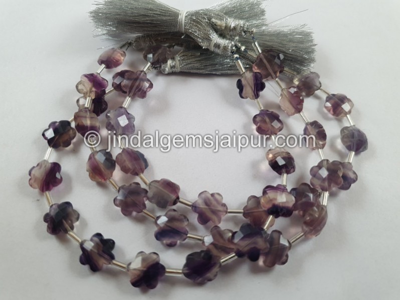 Fluorite Faceted flower Beads