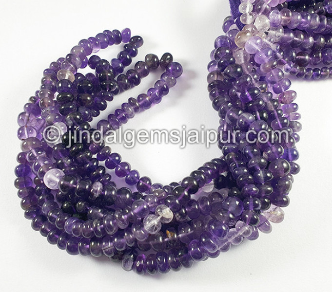Amethyst Shaded Smooth Roundelle Shape Beads