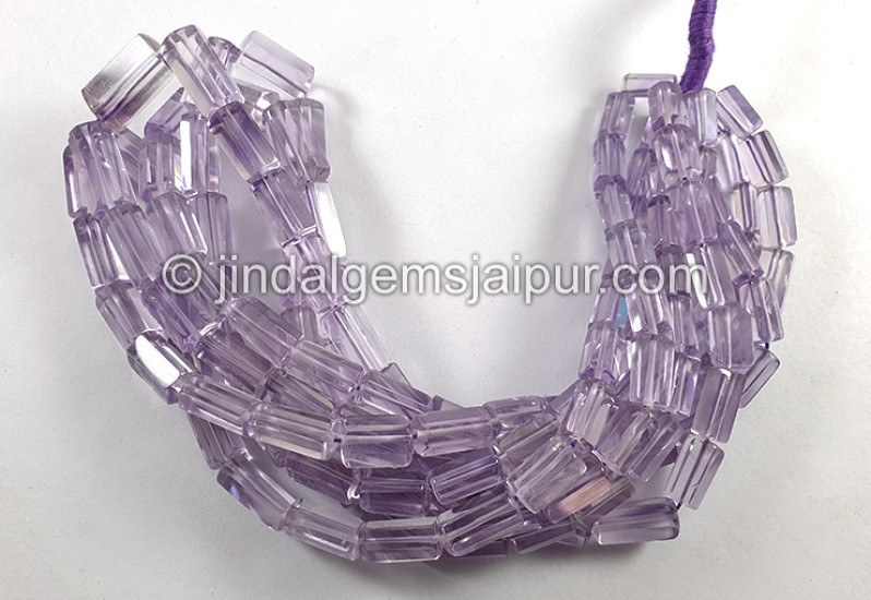 Amethyst Step Cut Pipe Shape Beads