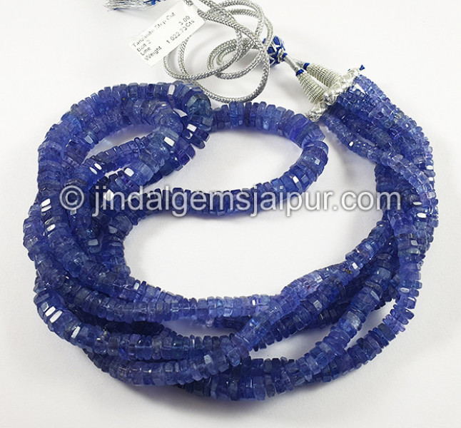 Tanzanite Step Cut Bolt Shape Beads
