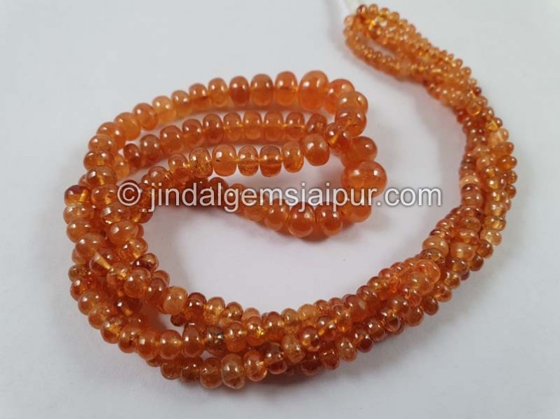 Mandarin Garnet Smooth Roundelle Beads