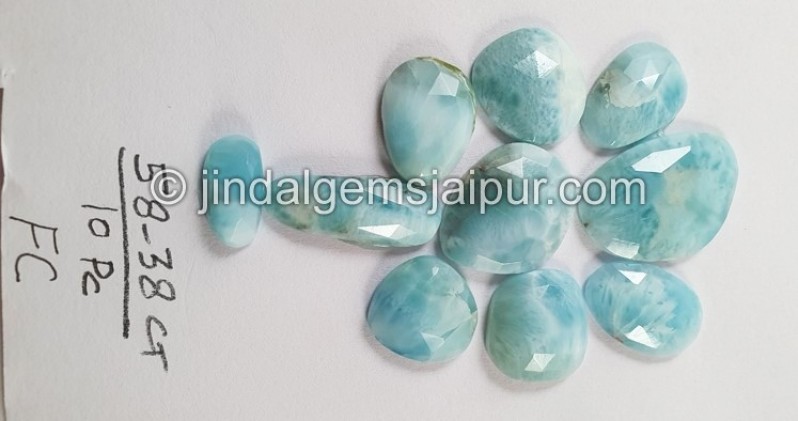 Larimar Rose Cut Slices