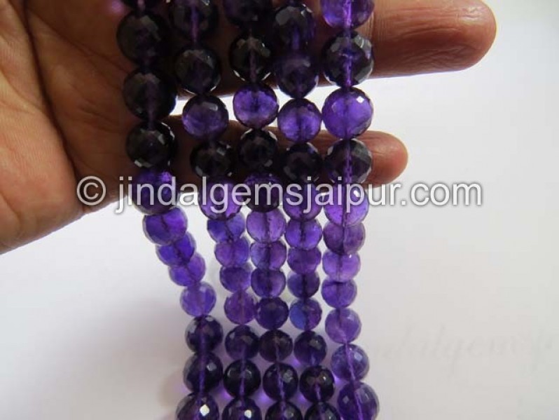 Amethyst Far Faceted Round Beads