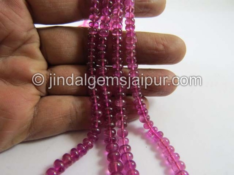Baby Pink Rubellite Smooth Roundelle Shape Beads
