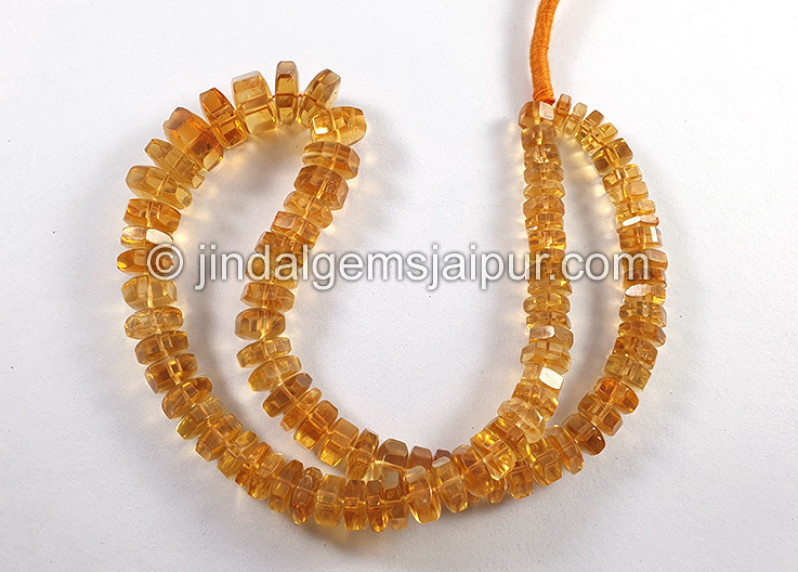 Madeira Citrine Step Cut Bolt Shape Beads
