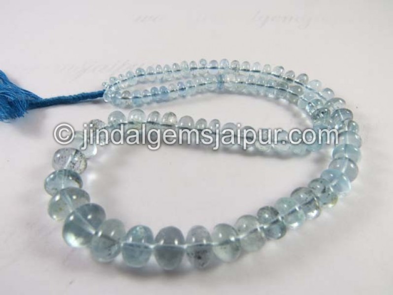 Moss Aqua Far Smooth Roundelle Shape Beads