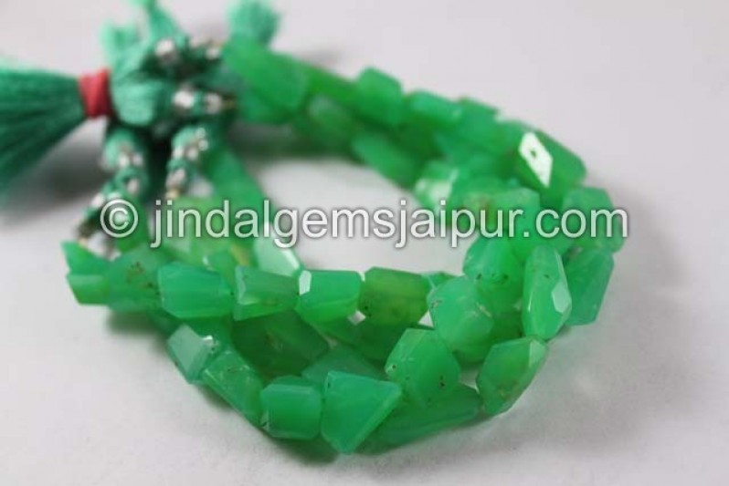 Chrysoprase Far Faceted Nuggets Shape Beads