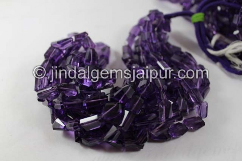 Amethyst Faceted Nugget Shape Beads