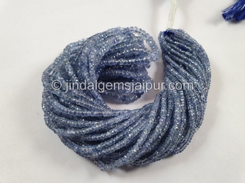 Blue Sapphire Faceted Roundelle Beads