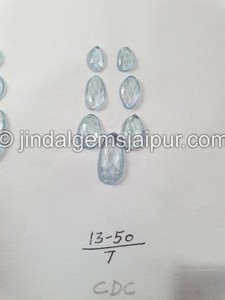 Aquamarine Rose Cut Slices