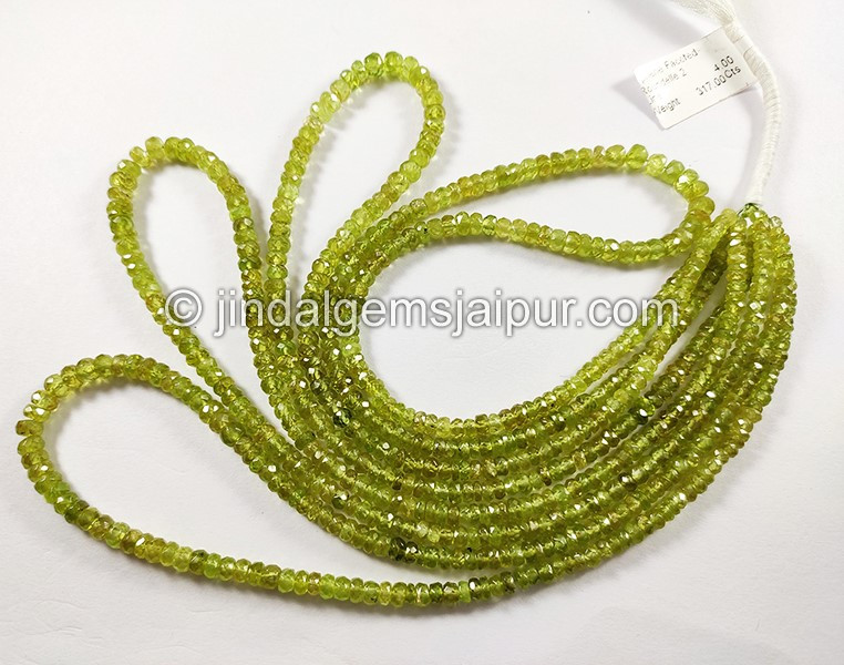 Sphene Faceted Roundelle Shape Beads