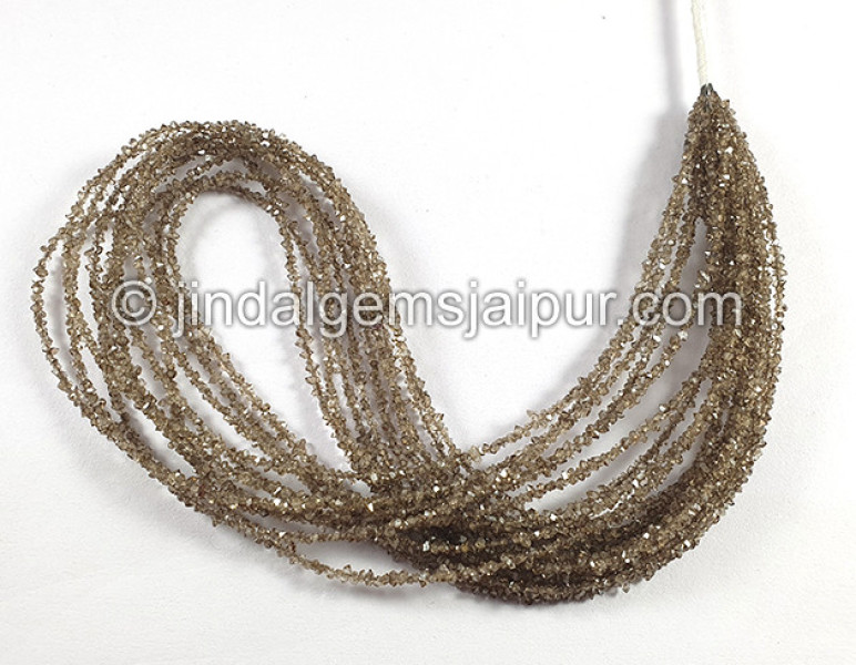 Brown Double Terminated Diamond Quartz Beads