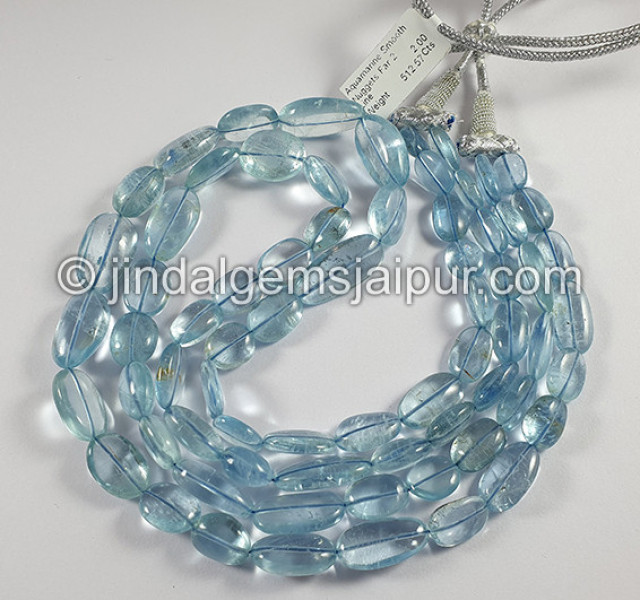 Aquamarine Smooth Nuggets Shape Beads