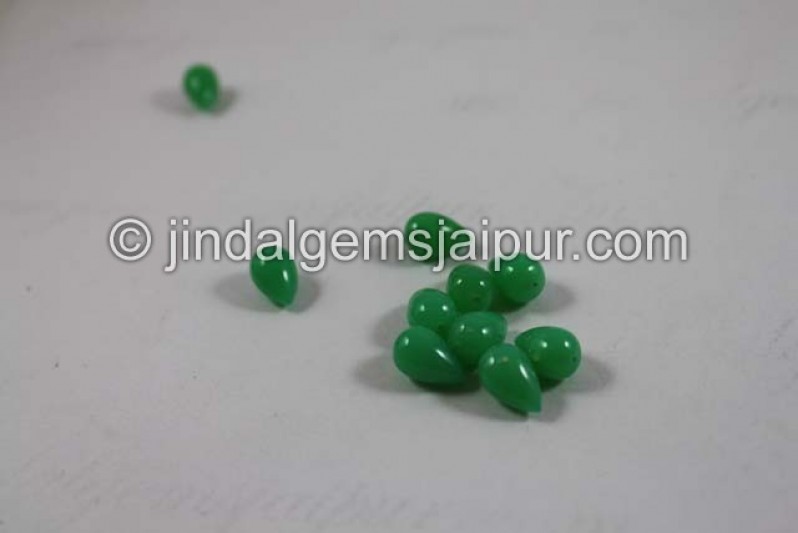 Chrysoprase Smooth Drops(Half Drill)