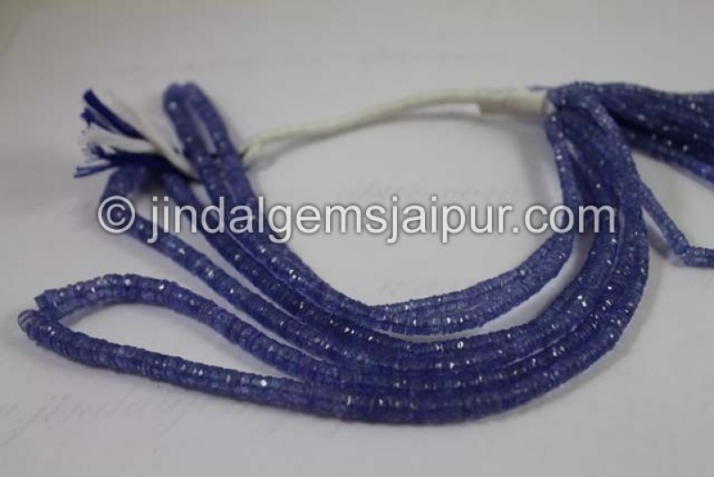 Tanzanite Faceted Tyre Beads
