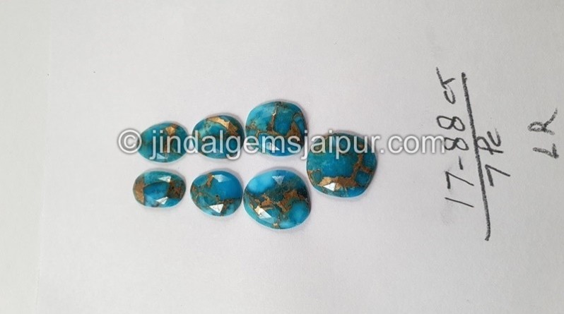 Copper Mohave Turquoise Rose Cut Slices