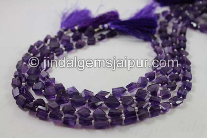 Amethyst Faceted Nuggets Shape Beads