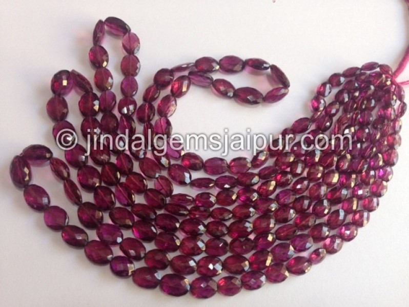 Rhodolite Garnet Faceted Oval Beads