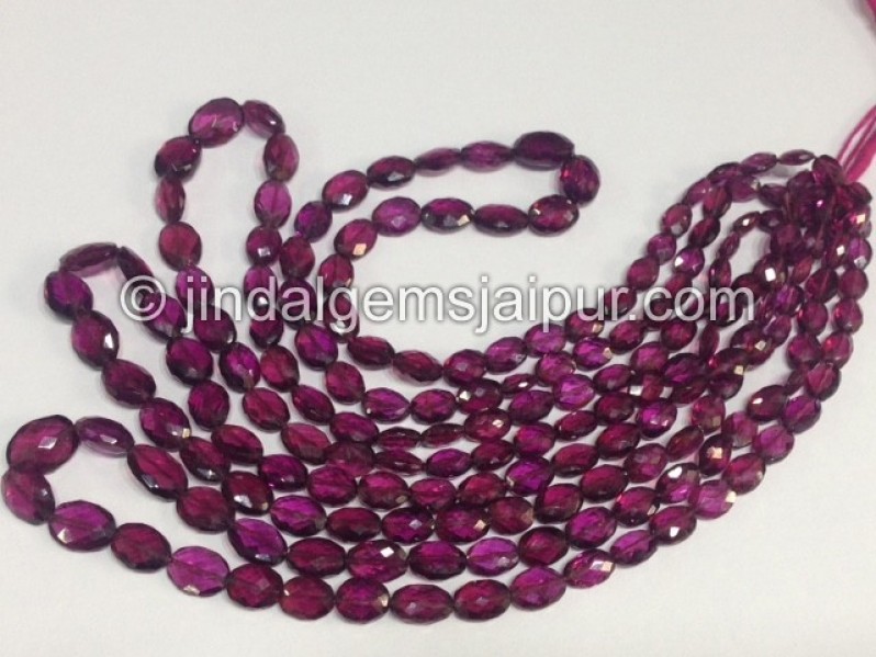 Rhodolite Garnet Faceted Oval Beads
