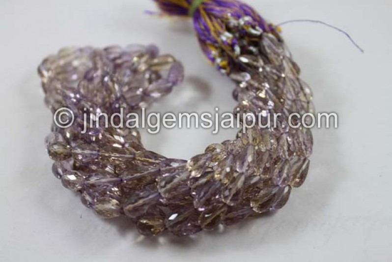 Ametrine Faceted Drops Beads