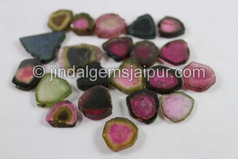 Watermelon Tourmaline Smooth Slices
