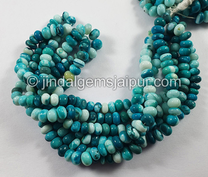 Multi Opal Smooth Roundelle Shape Beads