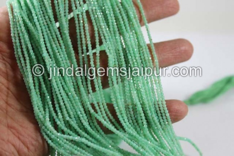 Chrysoprase Micro Cut Round Beads