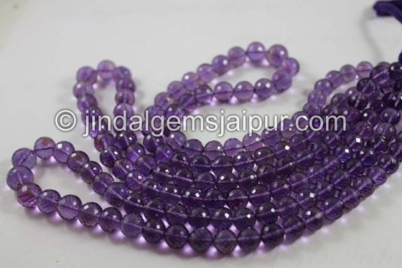 Amethyst Far Faceted Round Beads