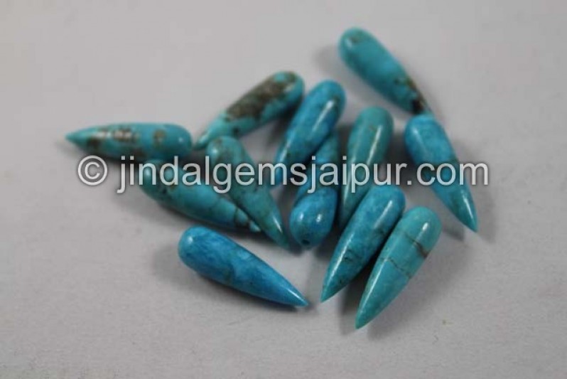 Turquoise Smooth Drops(Half Drill)