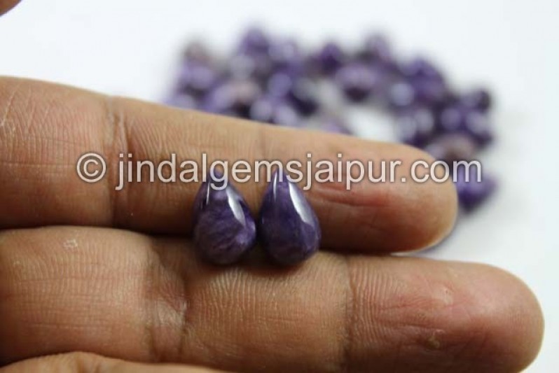Charoite Smooth Drops(Half Drill)