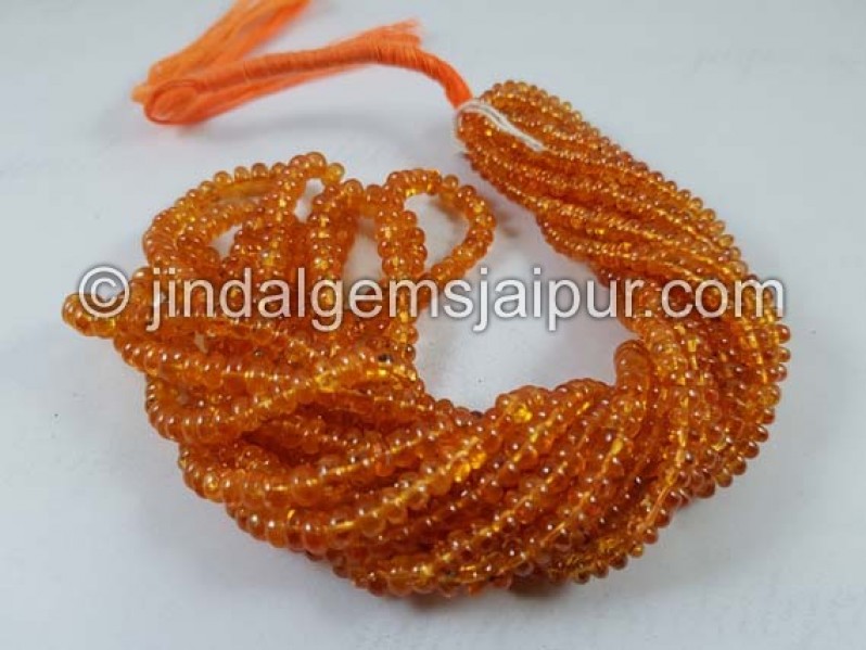 Mandarin Garnet Smooth Roundelle Beads