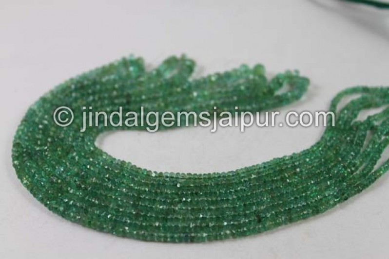 Emerald Faceted Roundelle Beads